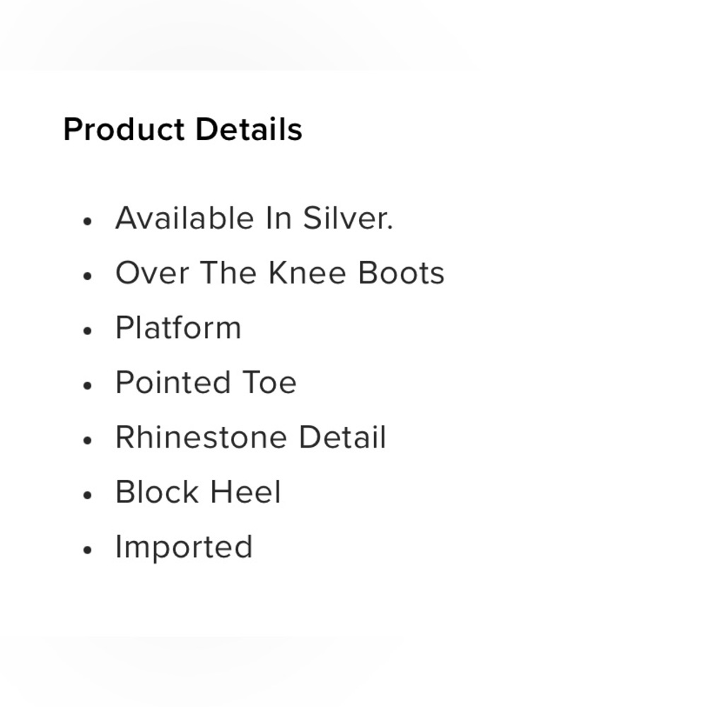 Blair Rhinestone Over The Knee Boots - Silver - Picture 3 of 3